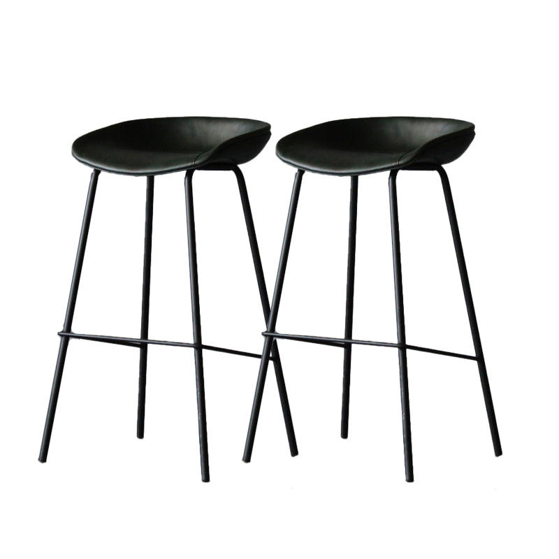 Metal Industrial Dining Room Armless Stool Low Back Bar Stool