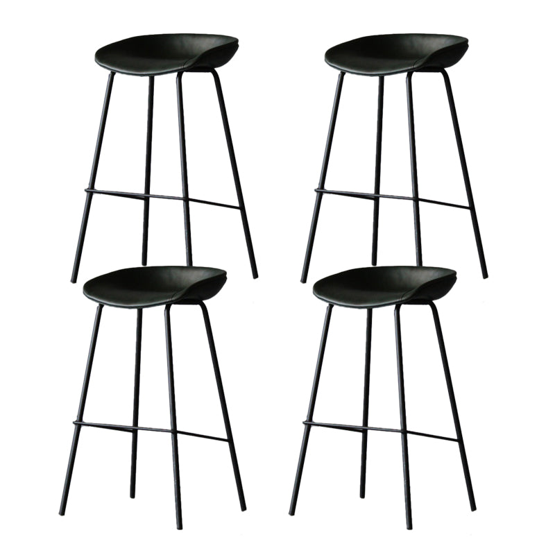 Metal Industrial Dining Room Armless Stool Low Back Bar Stool