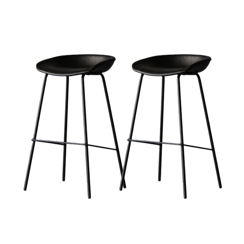 Metal Industrial Dining Room Armless Stool Low Back Bar Stool