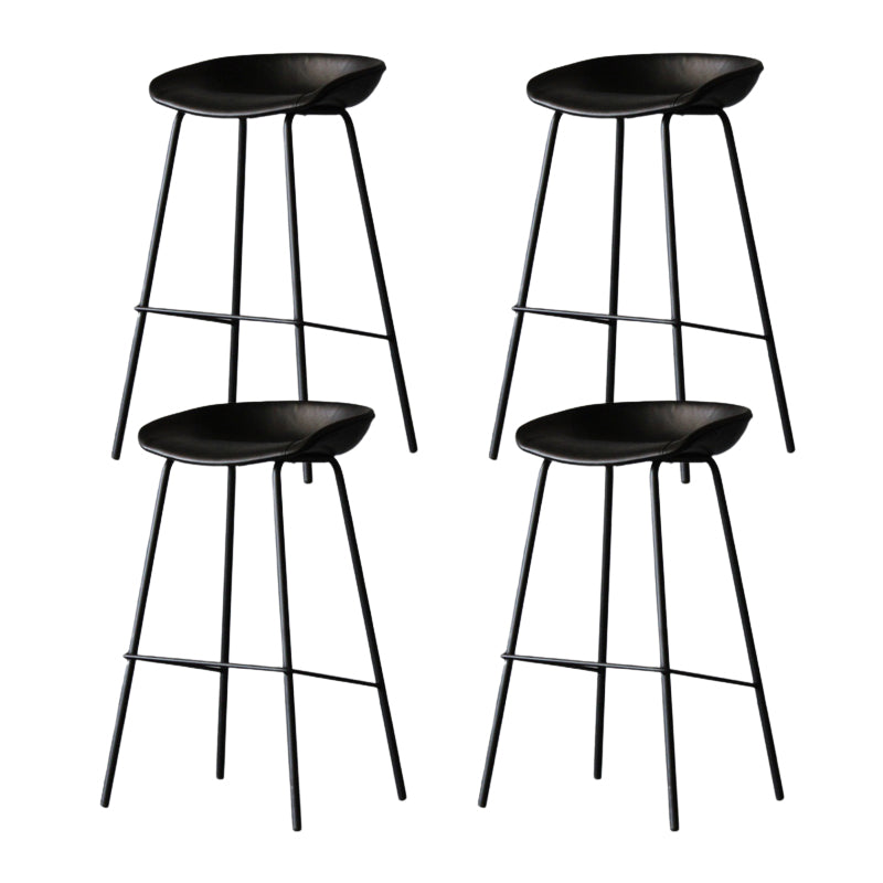 Metal Industrial Dining Room Armless Stool Low Back Bar Stool