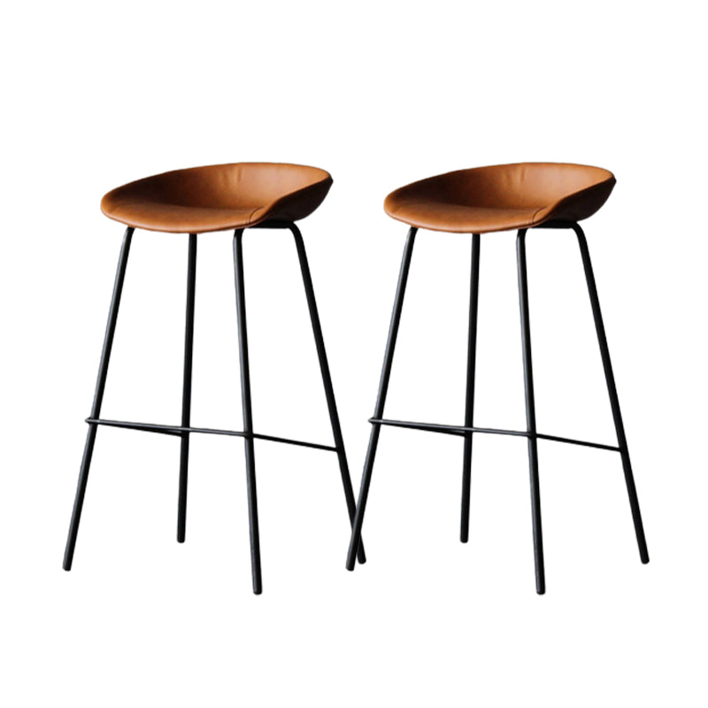 Metal Industrial Dining Room Armless Stool Low Back Bar Stool