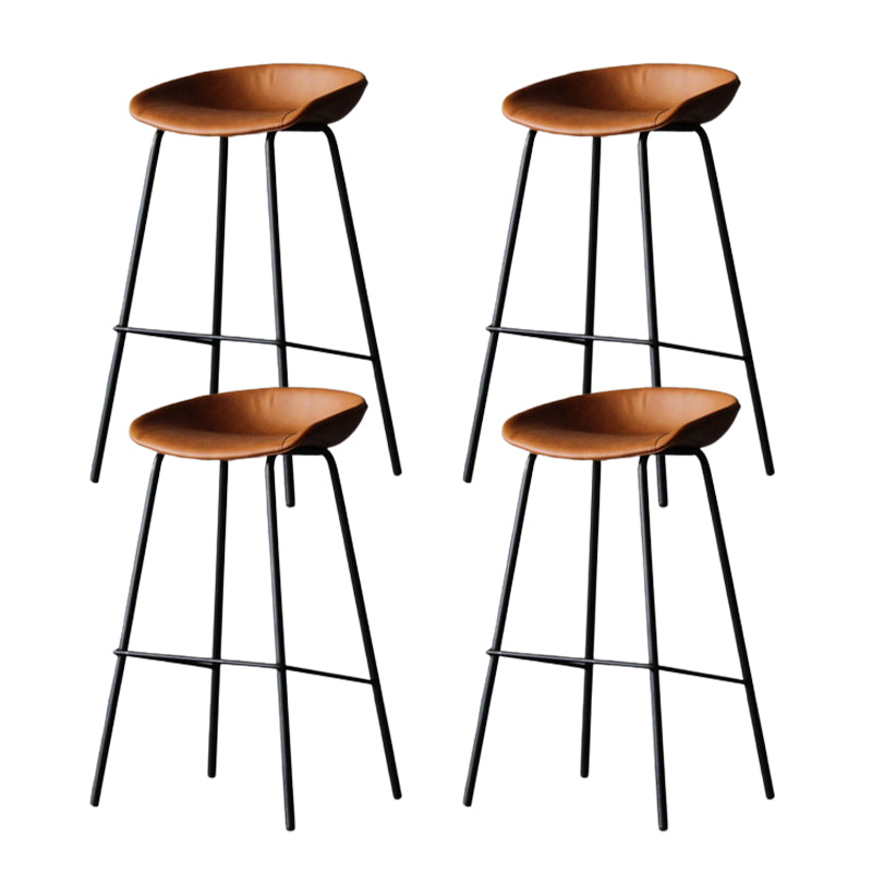 Metal Industrial Dining Room Armless Stool Low Back Bar Stool