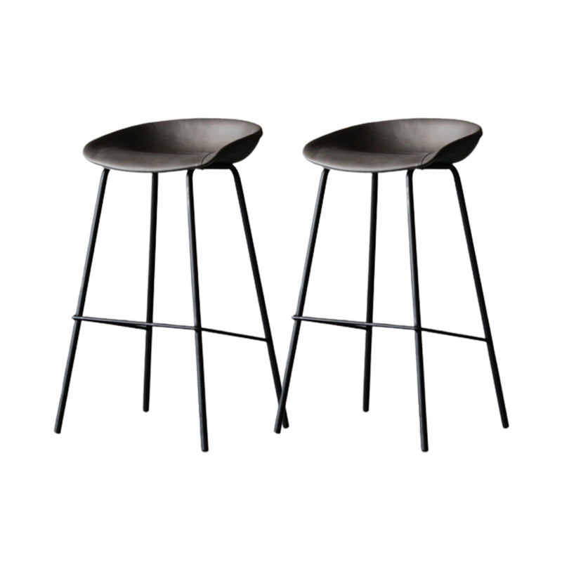 Metal Industrial Dining Room Armless Stool Low Back Bar Stool