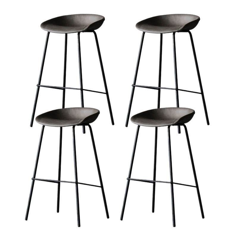 Metal Industrial Dining Room Armless Stool Low Back Bar Stool