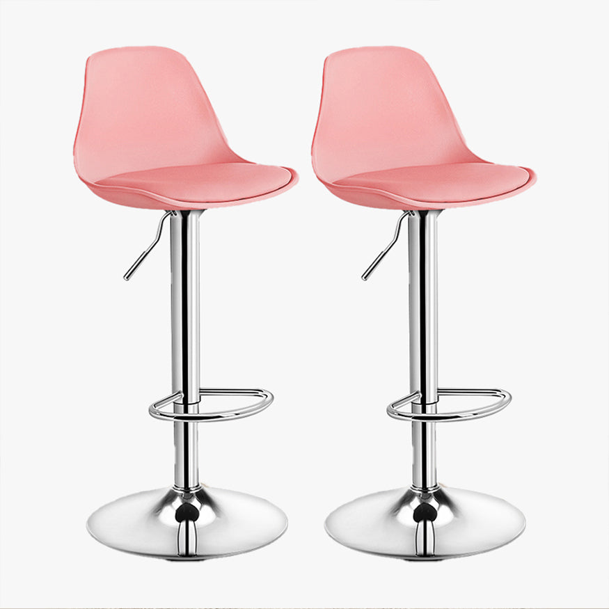 Contemporary Style Liftable Bar Stool Bucket Counter Bar Stool with Metal Legs