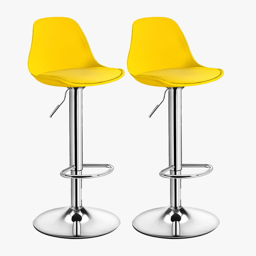 Contemporary Style Liftable Bar Stool Bucket Counter Bar Stool with Metal Legs