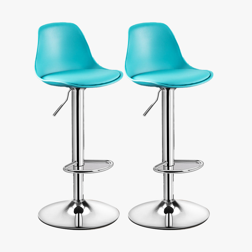 Contemporary Style Liftable Bar Stool Bucket Counter Bar Stool with Metal Legs