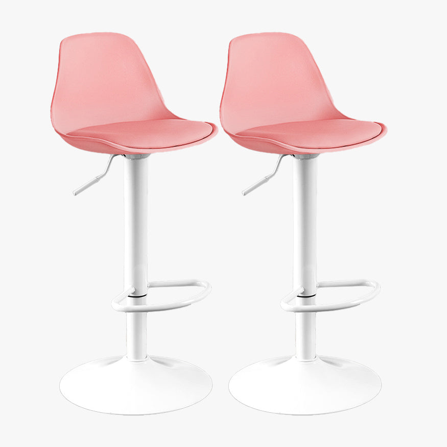 Contemporary Style Liftable Bar Stool Bucket Counter Bar Stool with Metal Legs