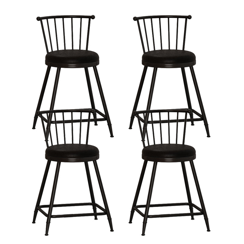 Leather Matte Finish Bristol Stool Low Back Footrest Barstool