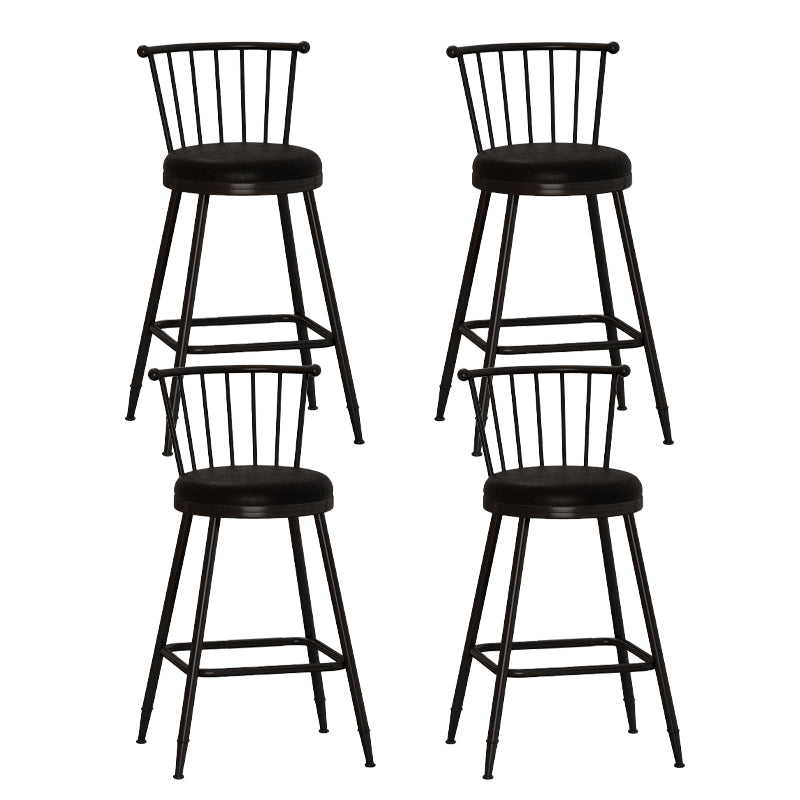 Leather Matte Finish Bristol Stool Low Back Footrest Barstool