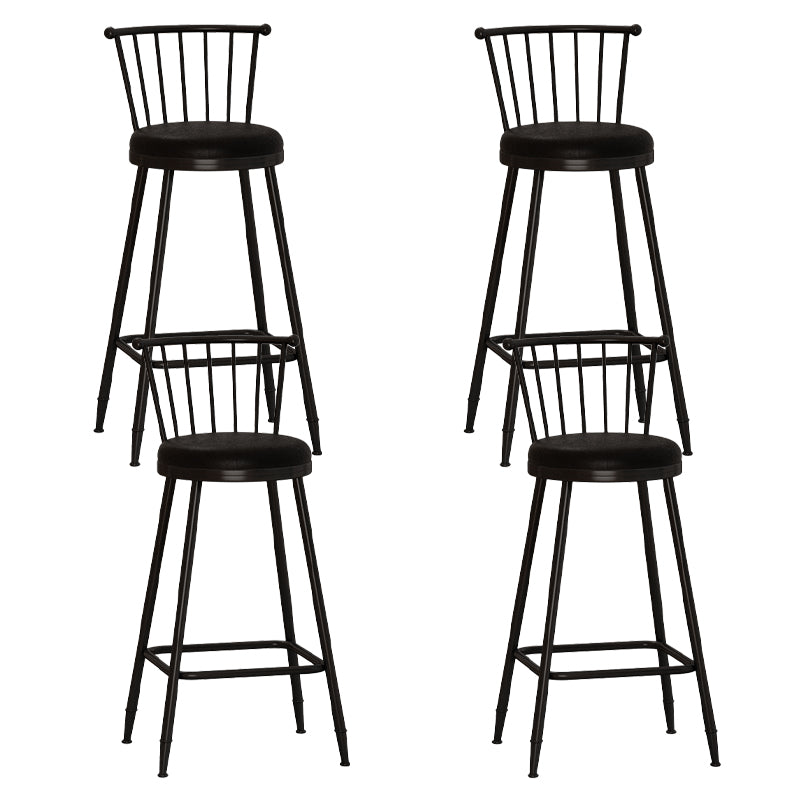 Leather Matte Finish Bristol Stool Low Back Footrest Barstool