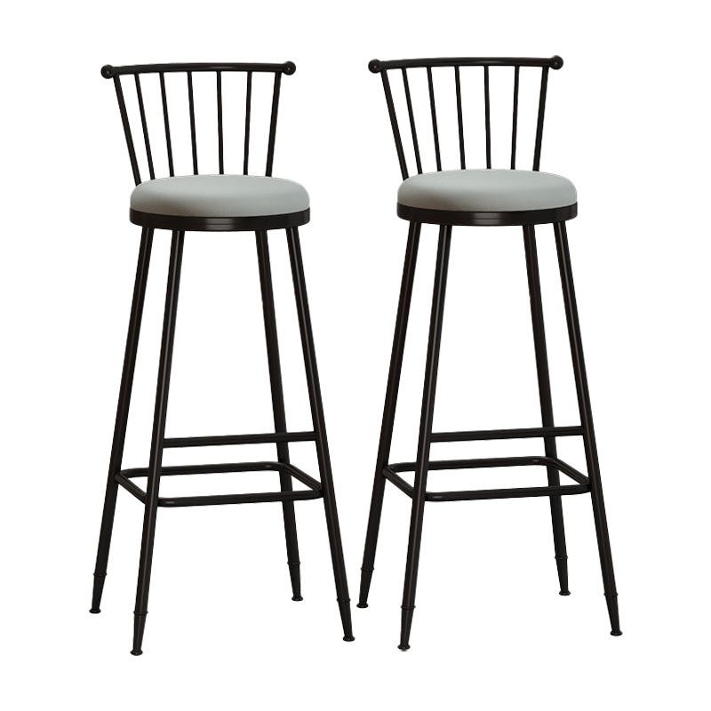 Leather Matte Finish Bristol Stool Low Back Footrest Barstool