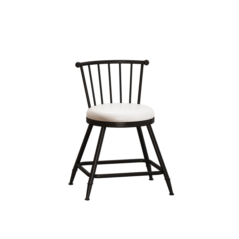 Leather Matte Finish Bristol Stool Low Back Footrest Barstool