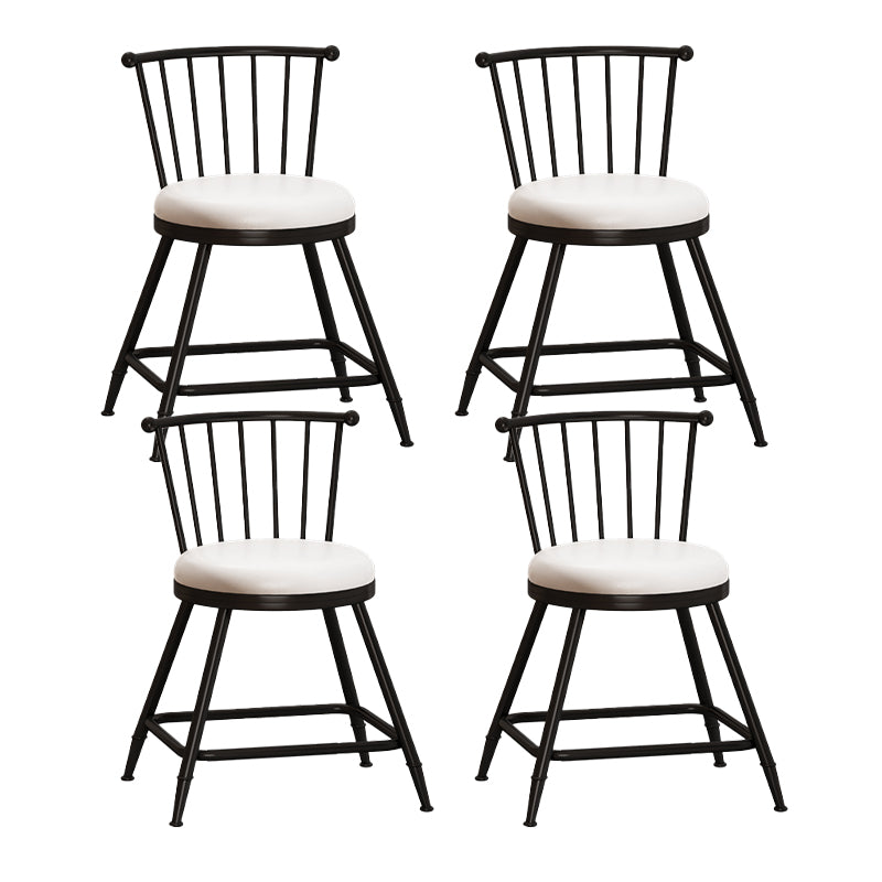 Leather Matte Finish Bristol Stool Low Back Footrest Barstool