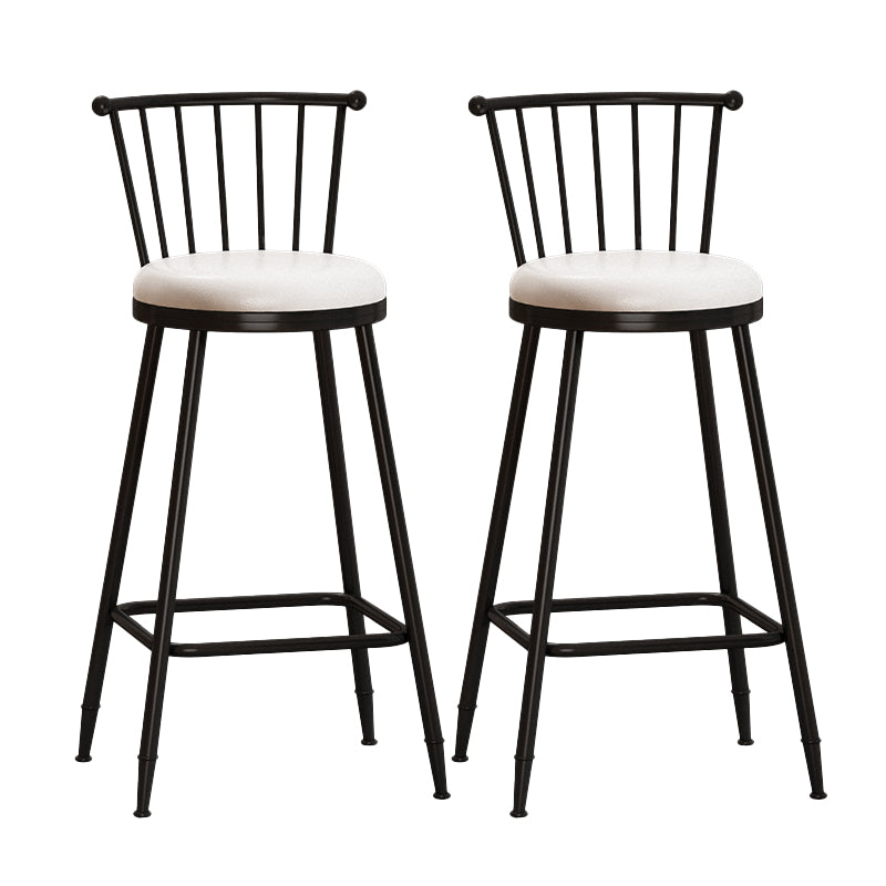 Leather Matte Finish Bristol Stool Low Back Footrest Barstool