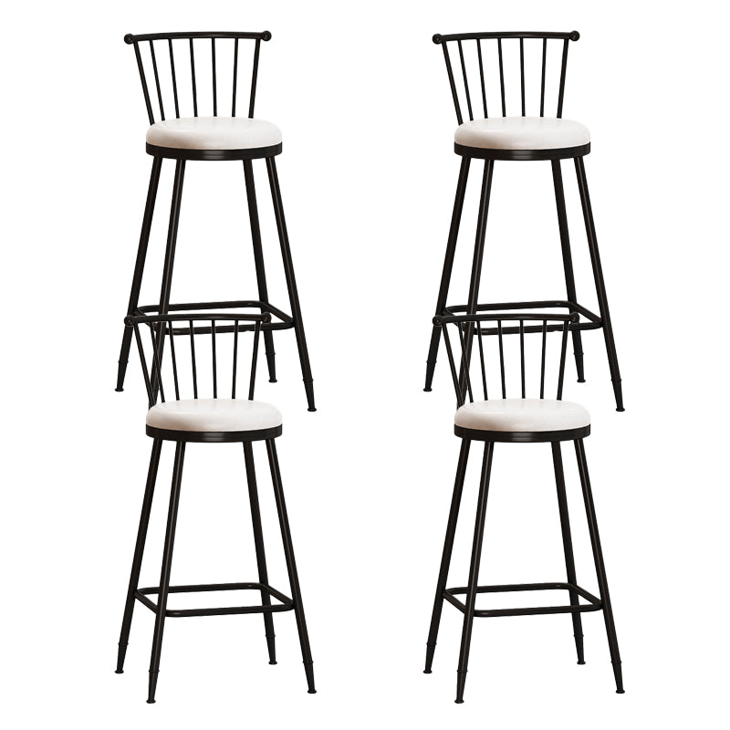 Leather Matte Finish Bristol Stool Low Back Footrest Barstool