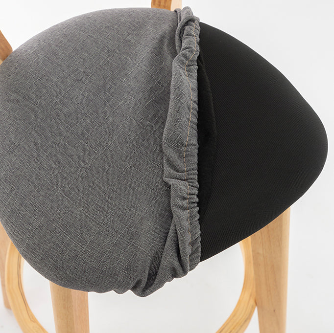 Contemporary Wood Dining Kitchen Room Armless Stool Low Back Bar Stool