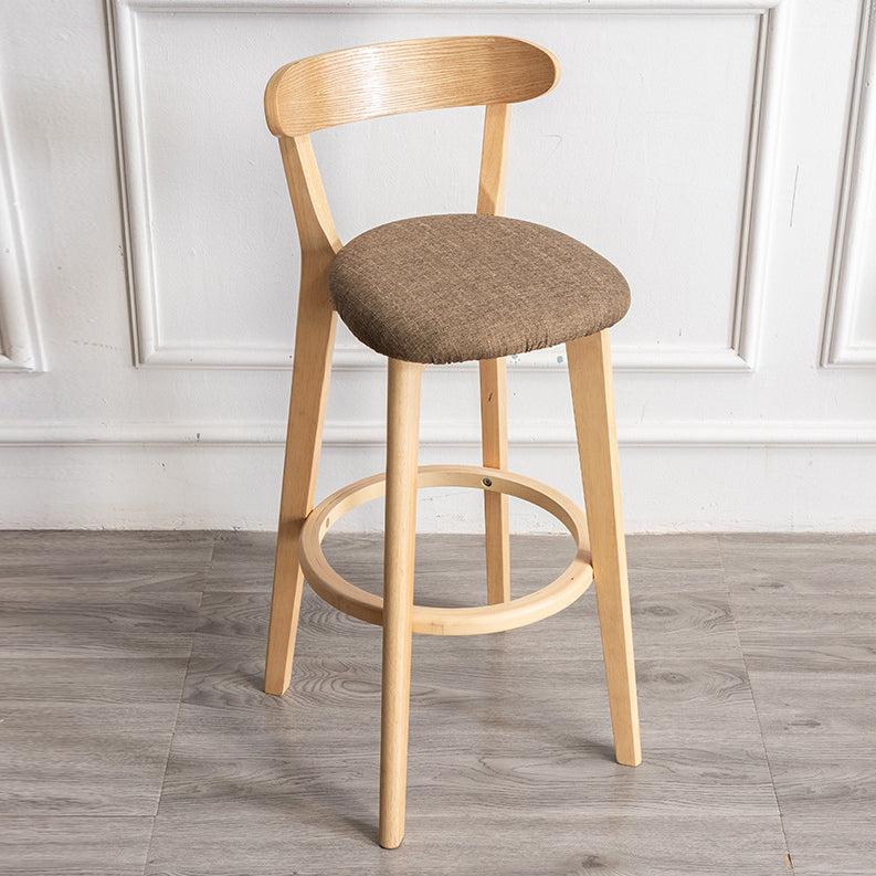 Contemporary Wood Dining Kitchen Room Armless Stool Low Back Bar Stool