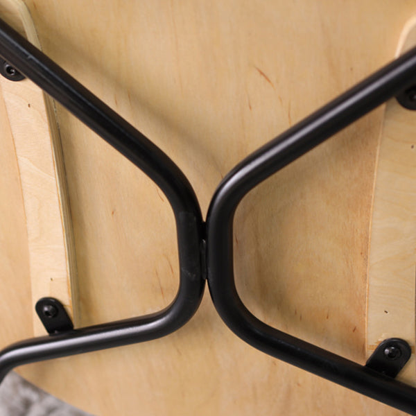 Modern Style Low Back Bar-stool Wooden Bar Stool with Metal Legs