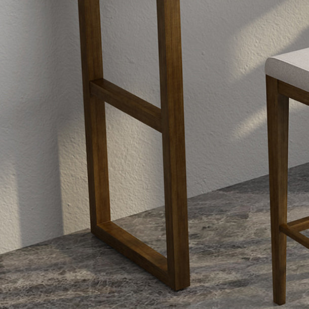 Rectangle Wood Bar Dining Table Contemporary Bar Table with Sled Base