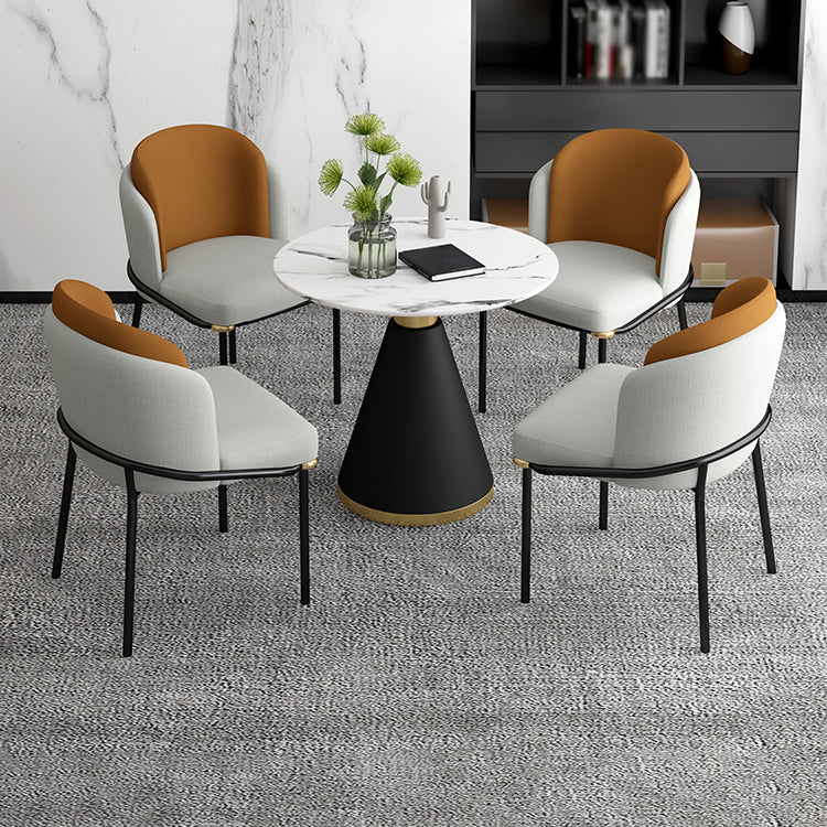 Contemporary 1/2/5 Pieces Dining Set Metal Dining Room Set for Home Use