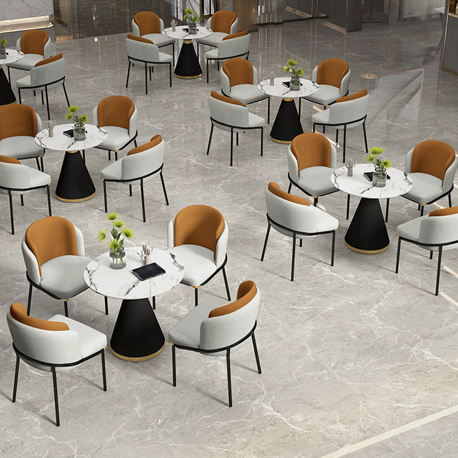 Contemporary 1/2/5 Pieces Dining Set Metal Dining Room Set for Home Use