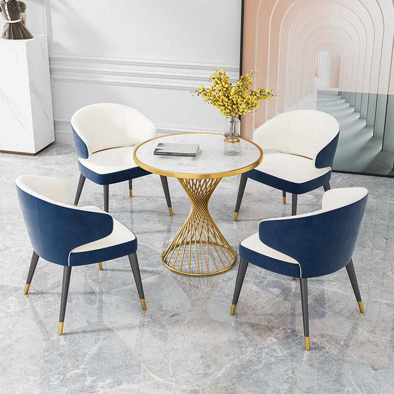 Glam 1/3/4/5 Pieces Dining Set Marble Dining Table Set for Dining Areas