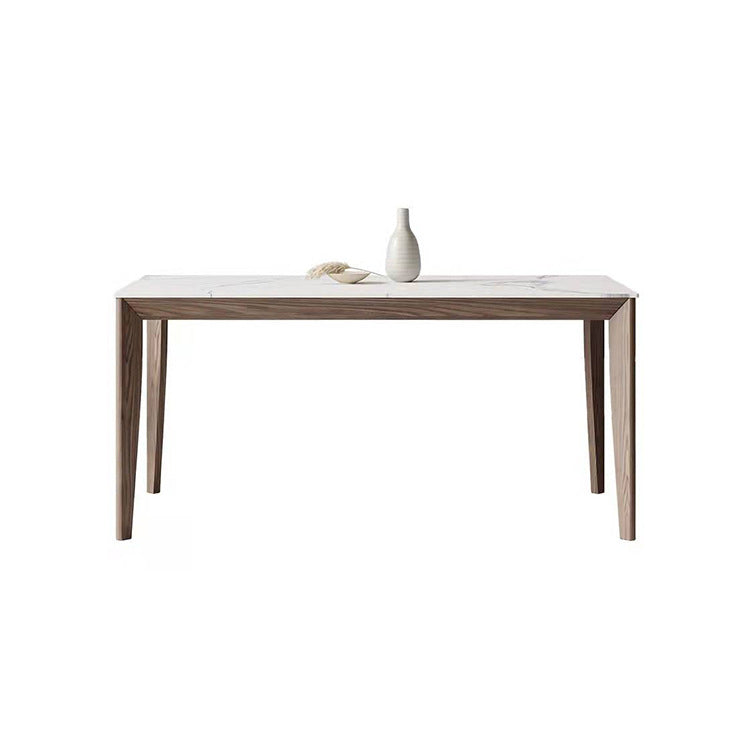 Nordic 1/2/5/7 Pieces Dining Set Sintered Stone Dining Table with Wooden Chairs