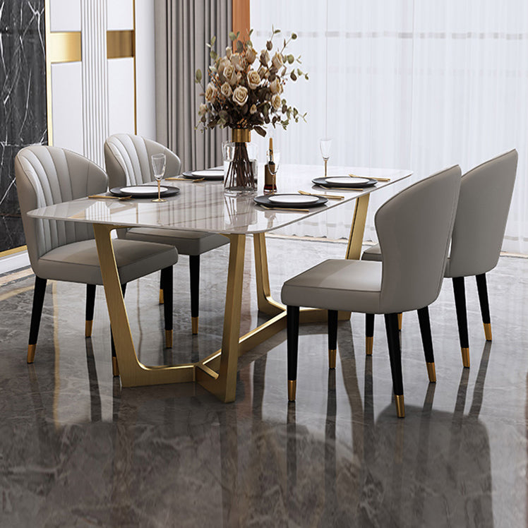 Glam Style 1/4/5/6/7 Pieces Dining Set Sintered Stone Dining Table Set for Dining Areas