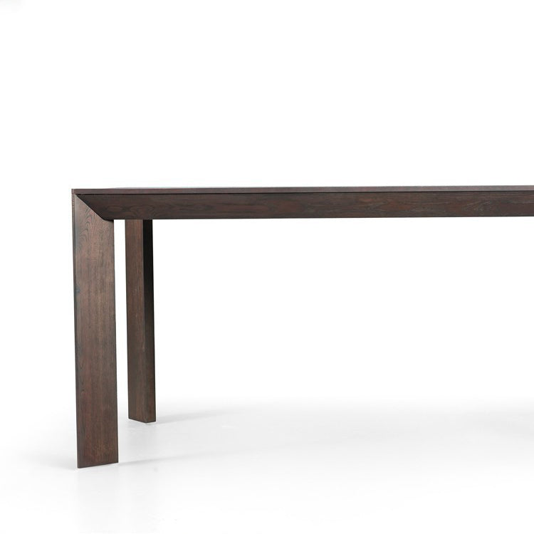 Modern Pine Wood Table for Restaurant Rectangle Black Dining Table with 4 Legs