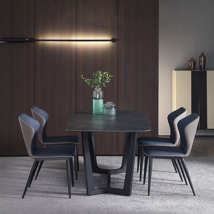Industrial Rectangle Furniture Trestle Base Dining Site Table for Dining Room