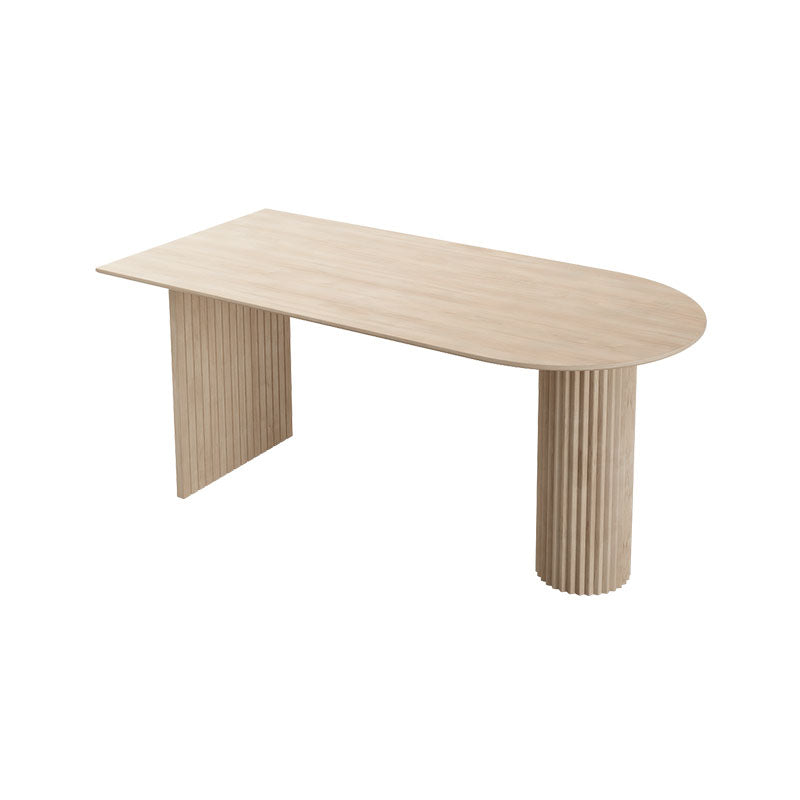 Table d'intérieur de forme irrégulière pour restaurant, table d'île moderne avec double piédestal