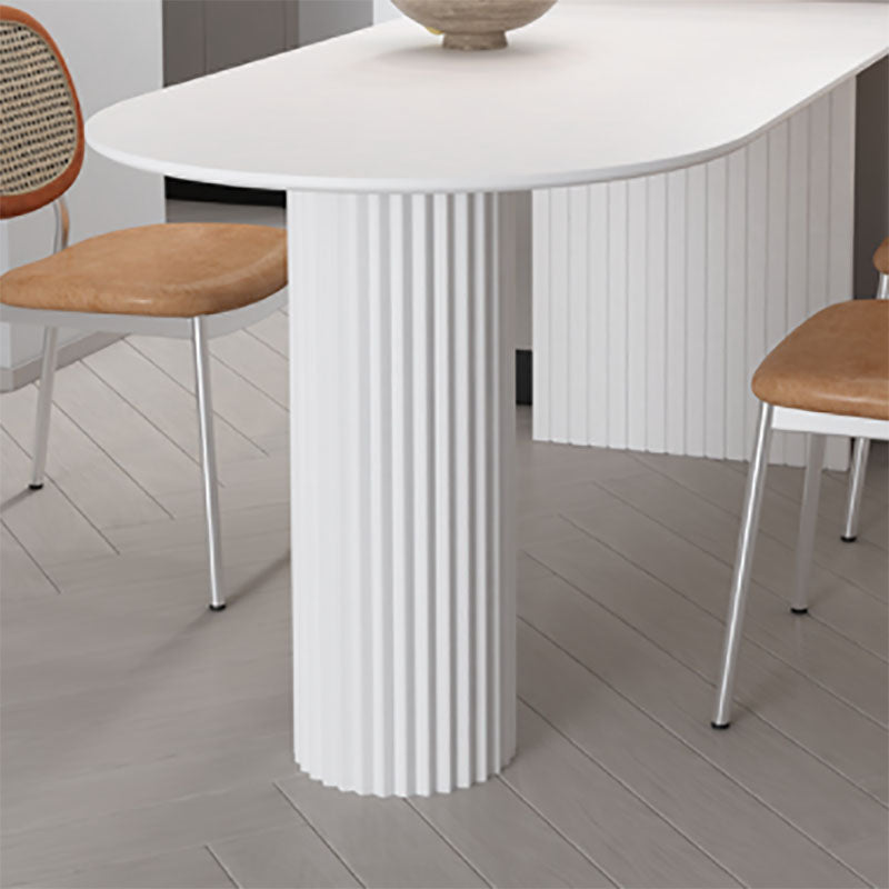 Table d'intérieur de forme irrégulière pour restaurant, table d'île moderne avec double piédestal