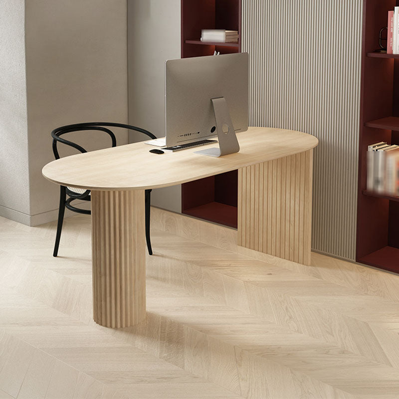 Table d'intérieur de forme irrégulière pour restaurant, table d'île moderne avec double piédestal