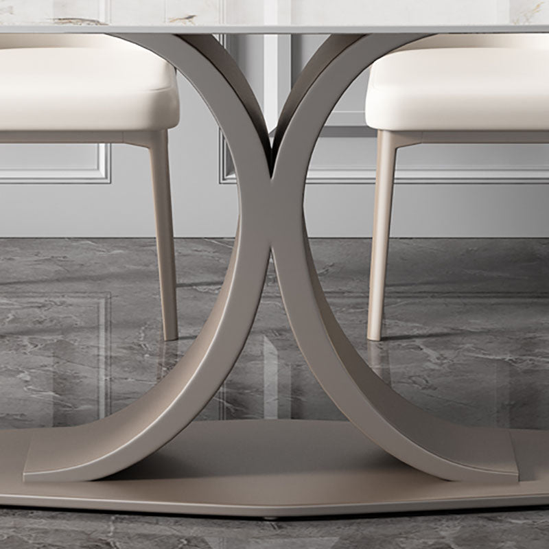 Modern Sintered Stone Dining Table Rectangle Dinner Room Kitchen Table