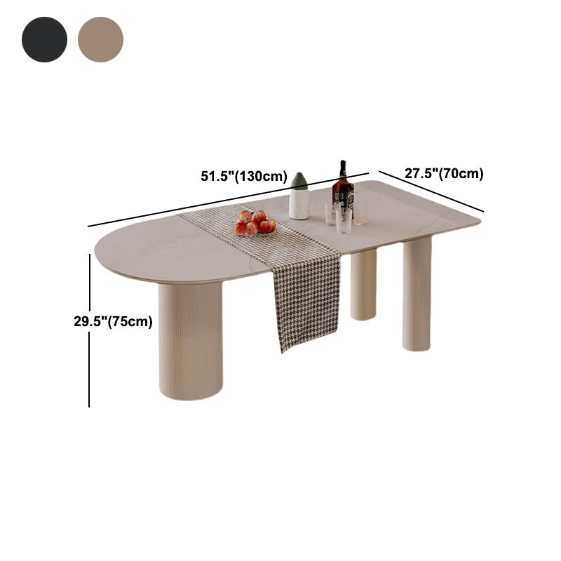 Wood Tripod Dining Table Modern White Stone Center Top Dining Site Table
