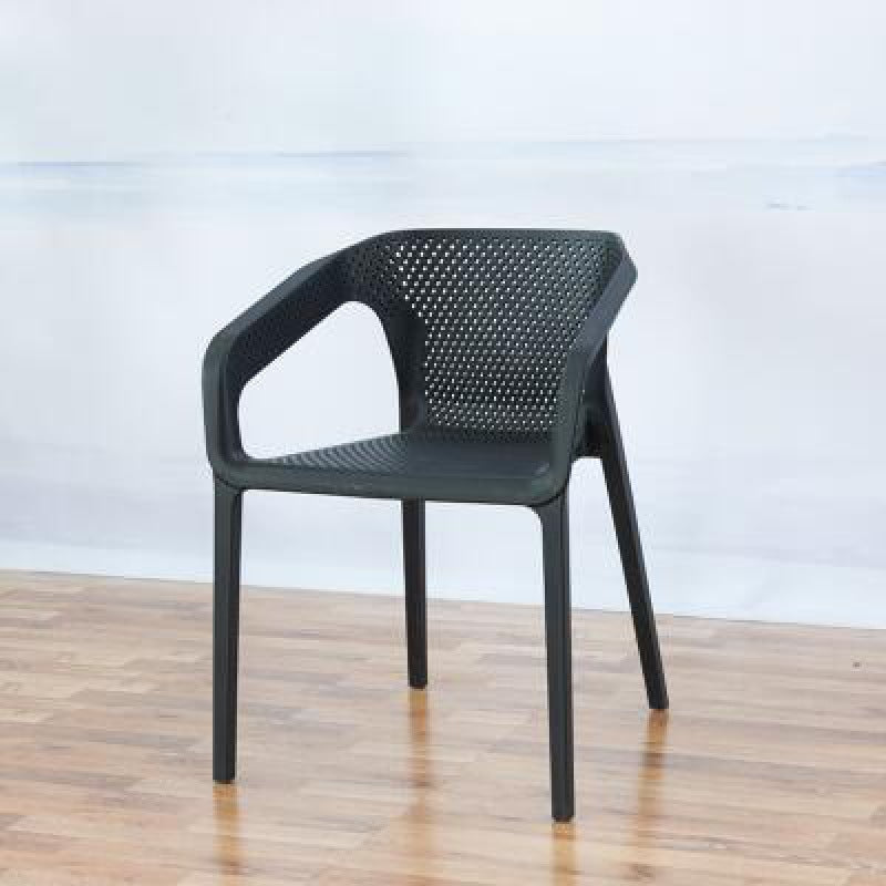 Contemporary Stackable Chair Dining Kitchen Arm Chair with Plastic Legs