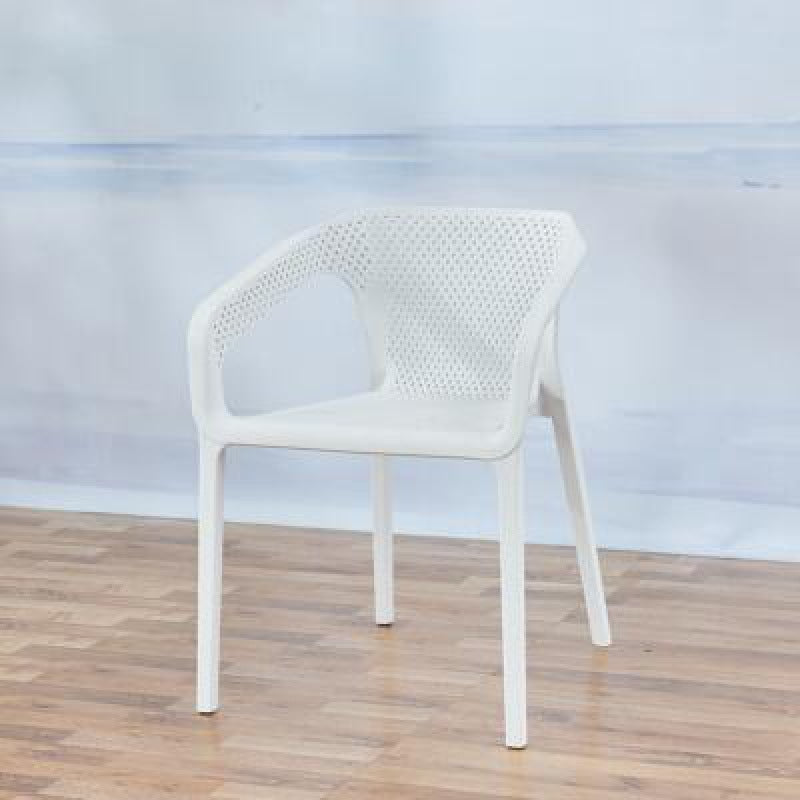 Contemporary Stackable Chair Dining Kitchen Arm Chair with Plastic Legs