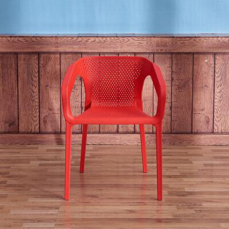 Contemporary Stackable Chair Dining Kitchen Arm Chair with Plastic Legs