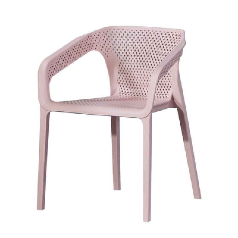 Contemporary Stackable Chair Dining Kitchen Arm Chair with Plastic Legs