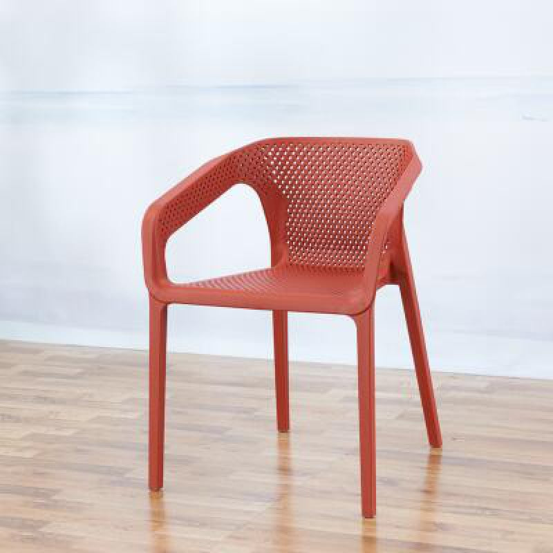 Contemporary Stackable Chair Dining Kitchen Arm Chair with Plastic Legs