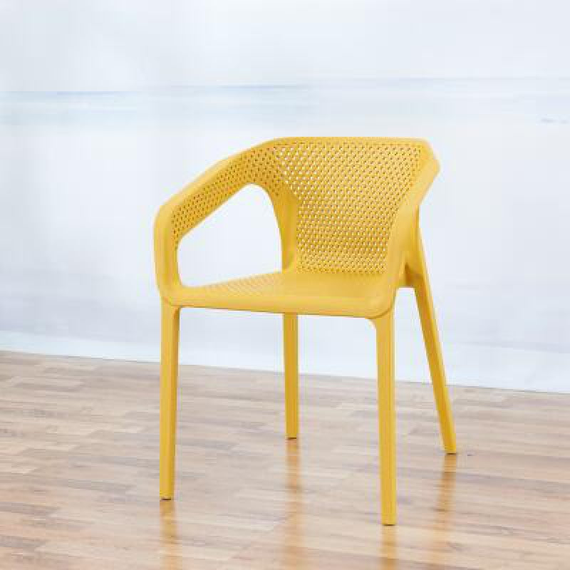 Contemporary Stackable Chair Dining Kitchen Arm Chair with Plastic Legs