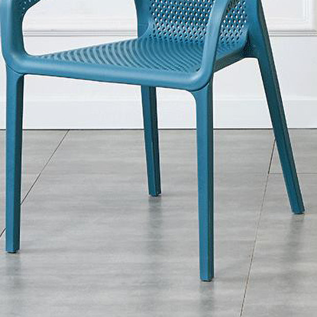 Contemporary Style Stackable Chair Kitchen Arm Chair with Plastic Legs