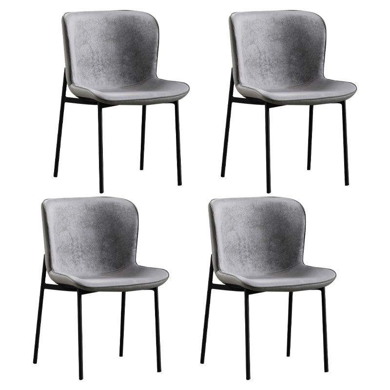 Contemporary Style Chairs Kitchen Armless Chair with Metal Legs