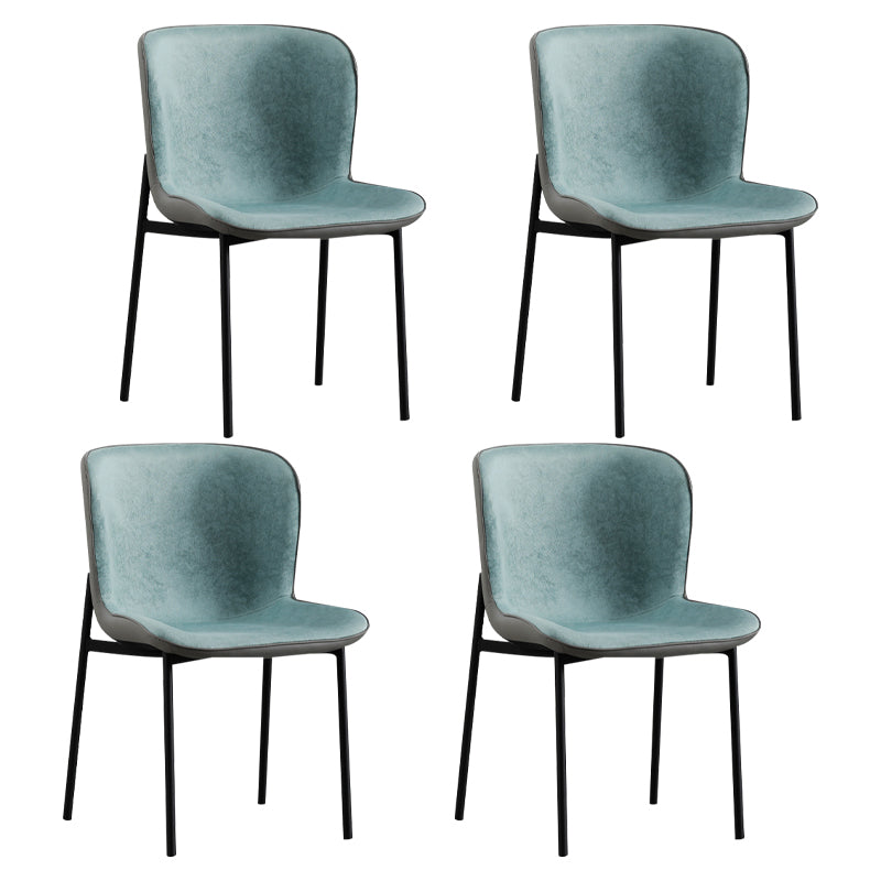 Contemporary Style Chairs Kitchen Armless Chair with Metal Legs