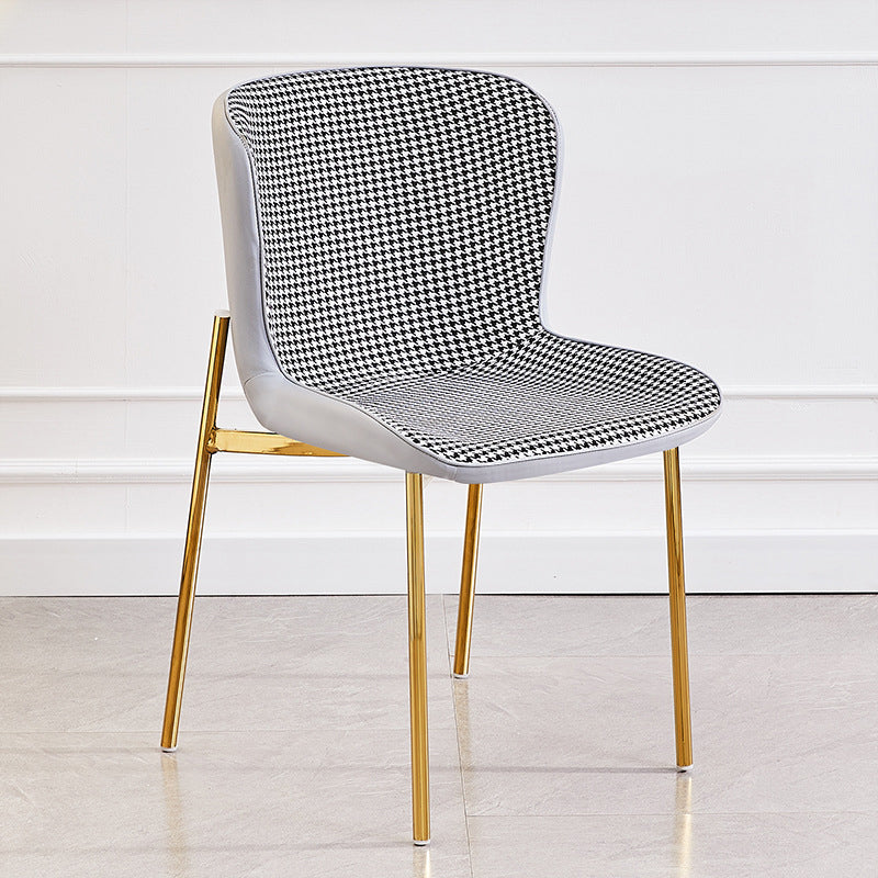 Contemporary Style Chairs Kitchen Armless Chair with Metal Legs