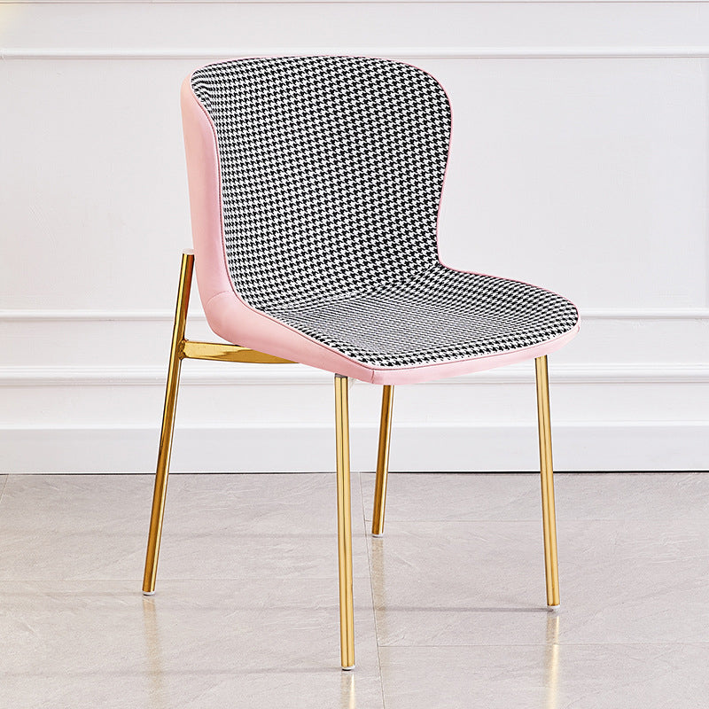 Contemporary Style Chairs Kitchen Armless Chair with Metal Legs