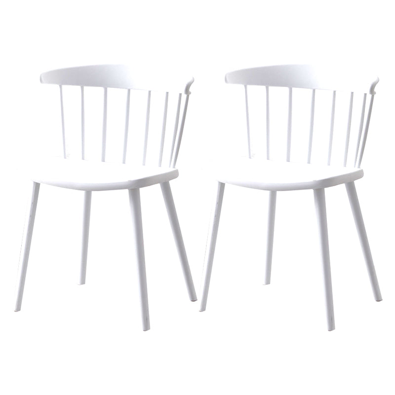 Modern Plastic Indoor-Outdoor Dining Chair Windsor Back Side Chair