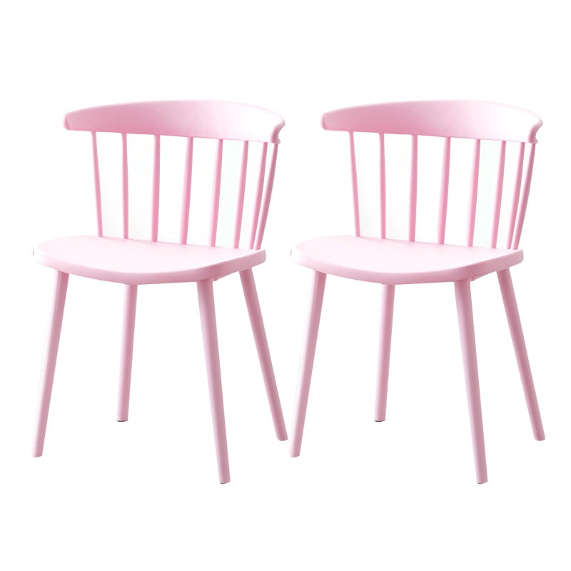 Modern Plastic Indoor-Outdoor Dining Chair Windsor Back Side Chair
