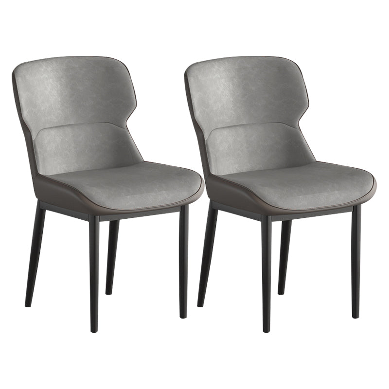 Contemporary Metal Indoor-Outdoor Room Chair Wingback Side Chair